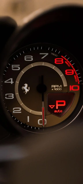 Ferrari Tachometer With P Auto Indicator