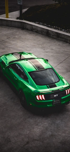 Green Mustang GT Car