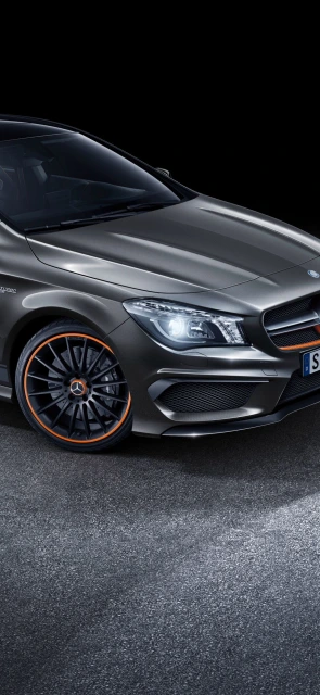 Grey Mercedes Car Front View