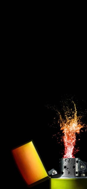 Lighter Igniting Flames