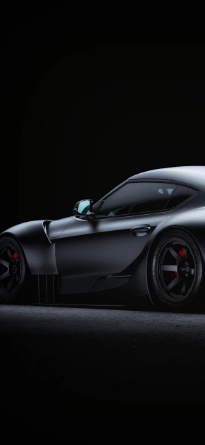 Matte Black Sports Car