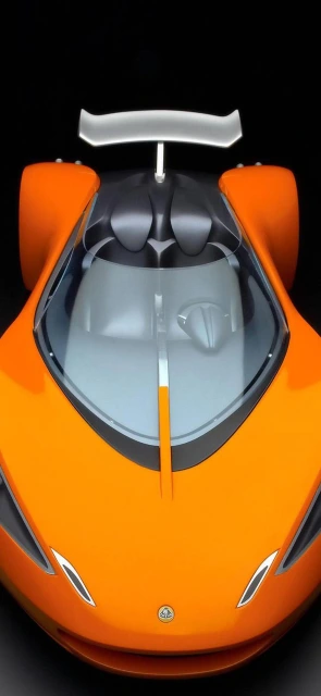 Orange Race Car Cockpit