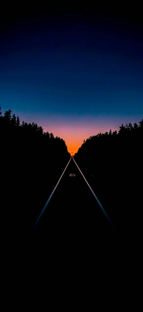 Railway Tracks at Sunset