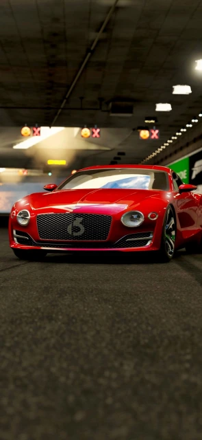 Red Bentley Continental GT3 in Tunnel