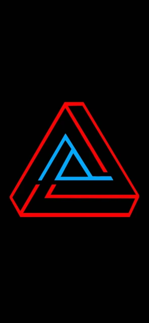 Red Blue Triangle Illusion