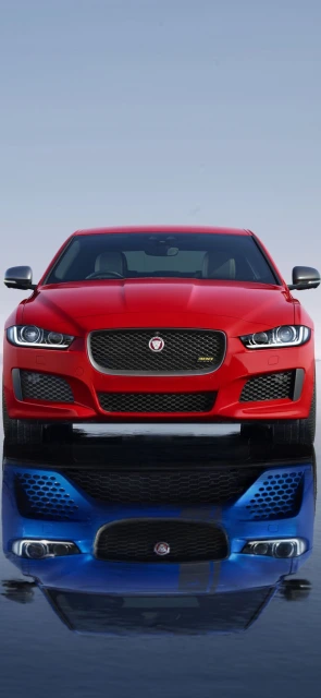 Red Jaguar F Type Reflection