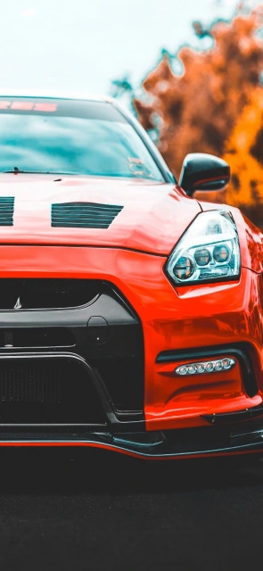 Red Sports Car Front View 1