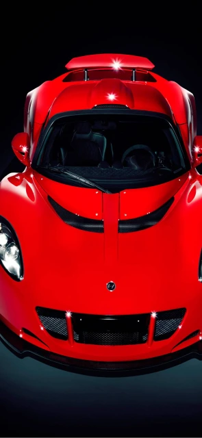 Red Sports Car Front View 2