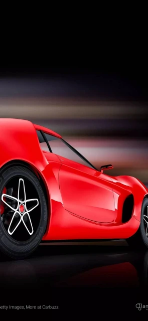 Red Sports Car Side View
