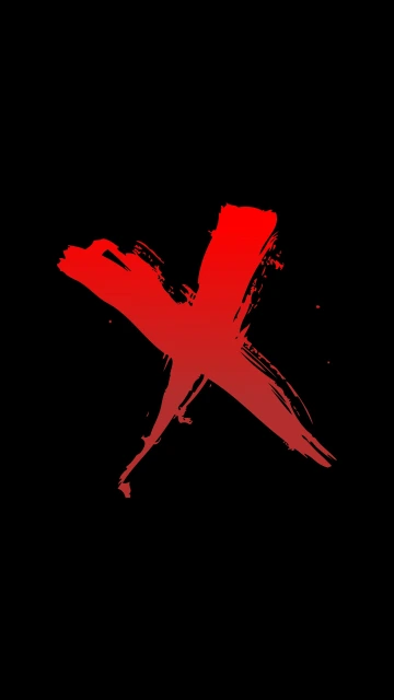 Red X Brushstroke