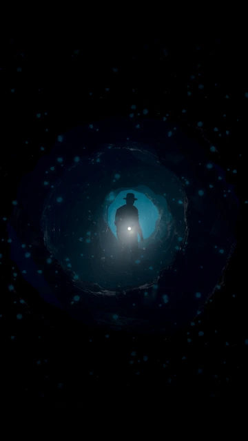 Silhouette in Tunnel