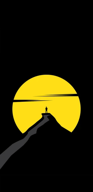 Silhouette on Mountain Peak