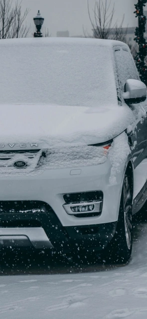 Snow Covered Range Rover