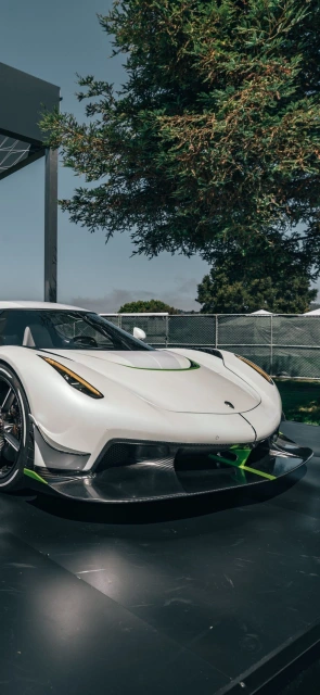 White and Green Hypercar
