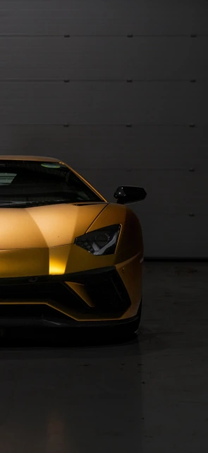 Yellow Sports Car Front View