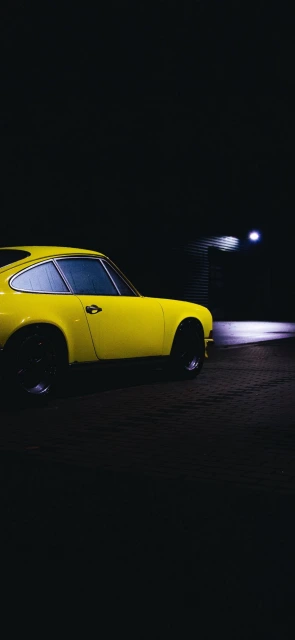 Yellow Sports Car Night