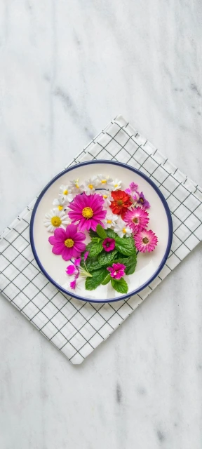 Flowers on Plate