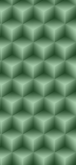 Green 3D Cube Pattern