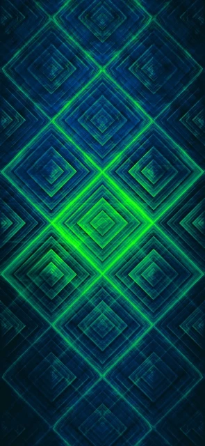 Green and Blue Diamond Pattern