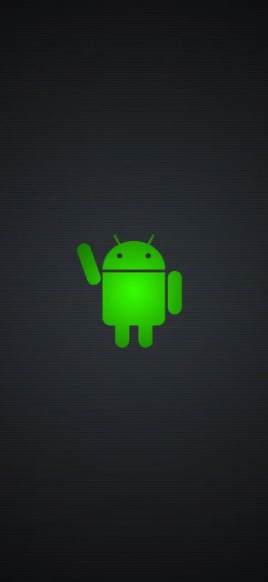 Green Android Robot Waving