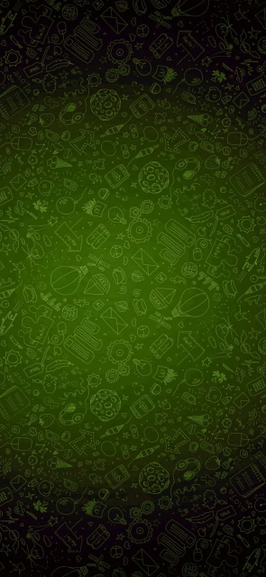 Green Gradient Doodle Pattern