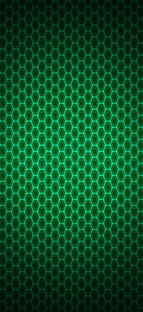 Green Hexagon Pattern Wallpaper