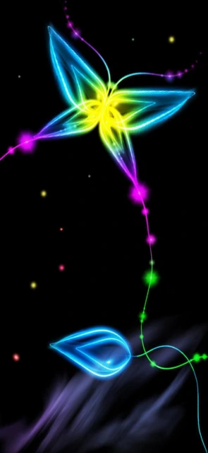 Neon Flower Design 1