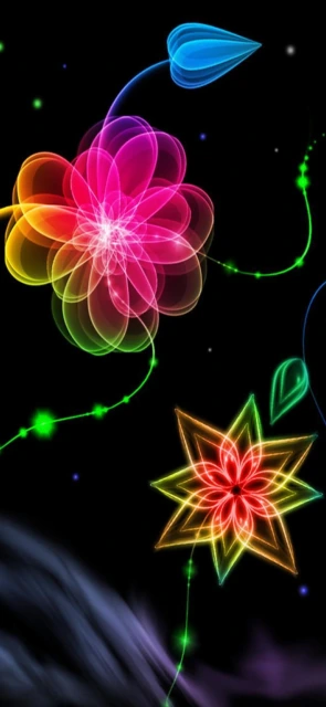 Neon Flower Design
