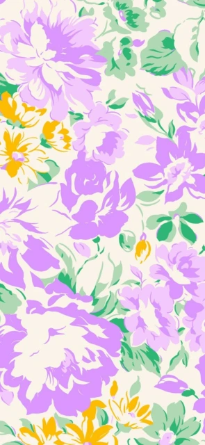 Purple and Yellow Floral Pattern