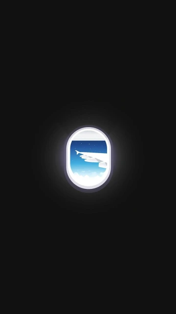 Airplane Window View