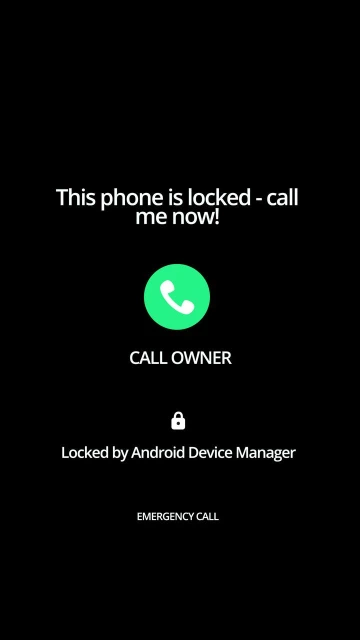 Android Device Manager Lock Screen