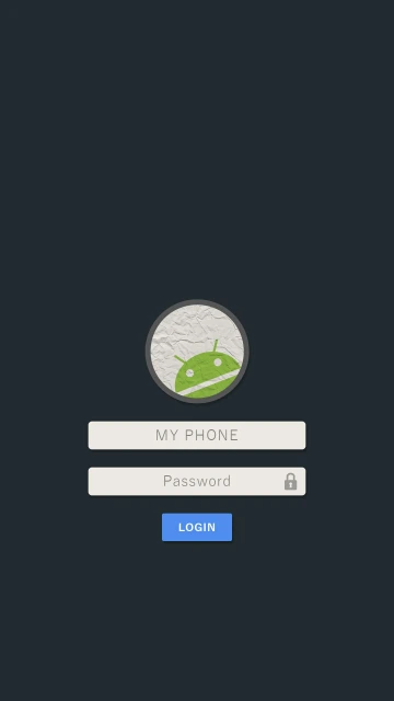 Android Login Screen MY PHONE