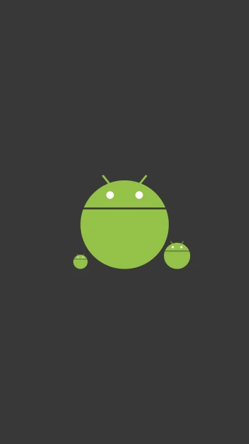 Android Logo With Small Bots