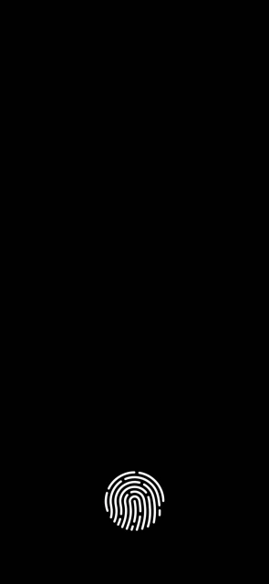 Black Background White Fingerprint Icon