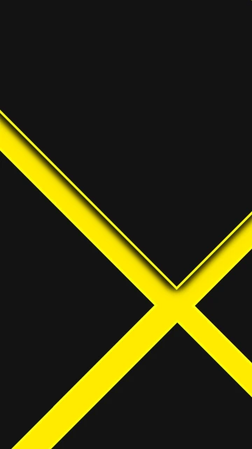 Black Background Yellow X