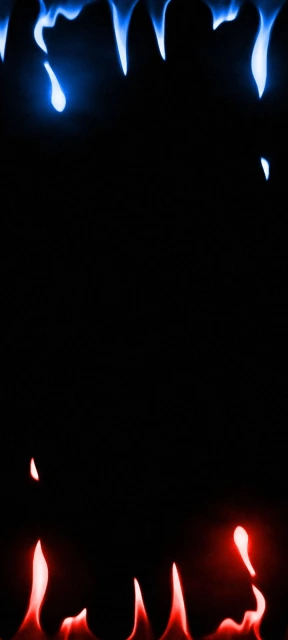 Blue and Red Flames