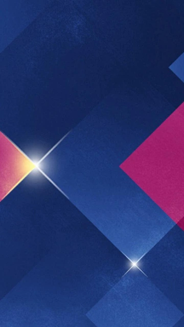 Blue Geometric Background With Pink Accents