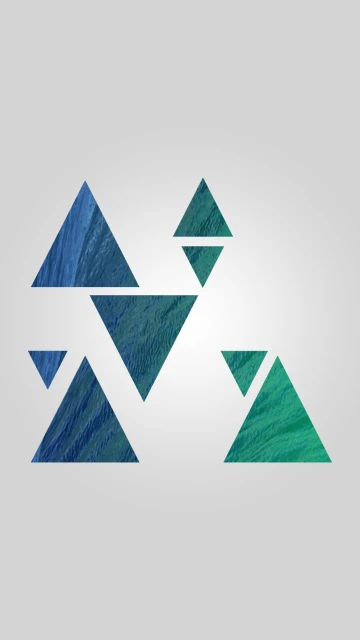Blue Green Triangles Pattern