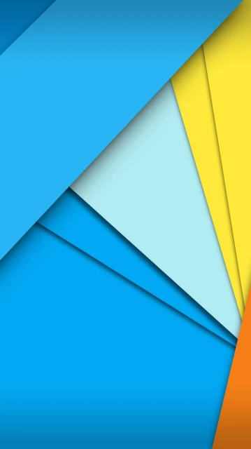 Blue Yellow Orange Geometric Wallpaper