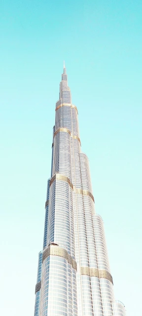 Burj Khalifa Skyscraper Against Clear Sky