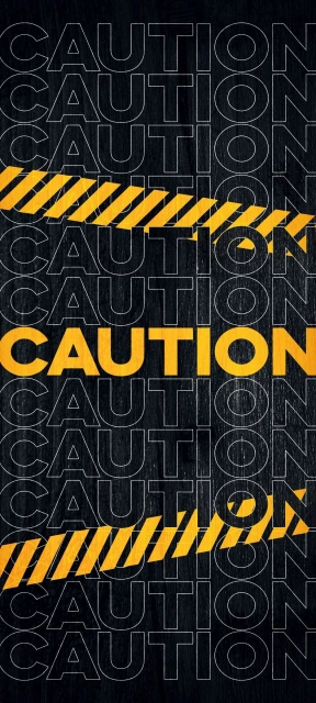 Caution Text Pattern Background