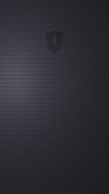 Dark Brick Wall With Shield Icon