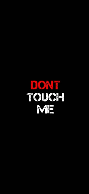 Dont Touch Me Lock Screen Wallpaper