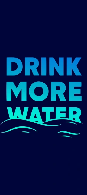Drink More Water Text Graphic
