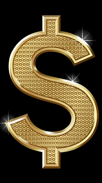 Golden Dollar Sign Background