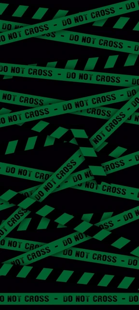 Green Do Not Cross Caution Tape