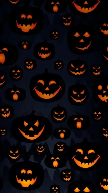 Halloween Pumpkin Faces Pattern