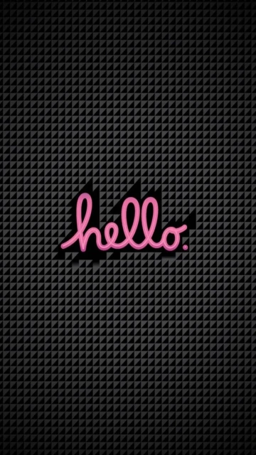 Hello Neon Text Wallpaper