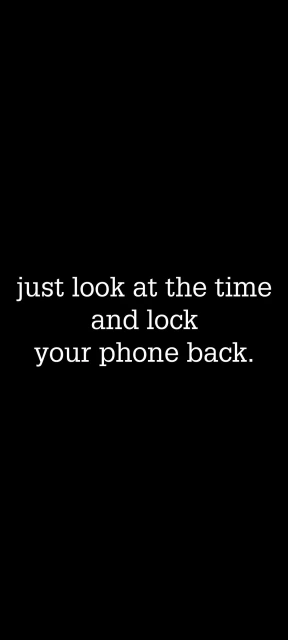 Just Look at the Time and Lock Your Phone Back