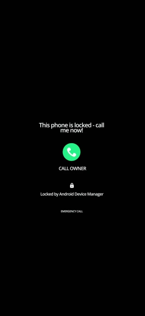Locked Android Device Manager Screen
